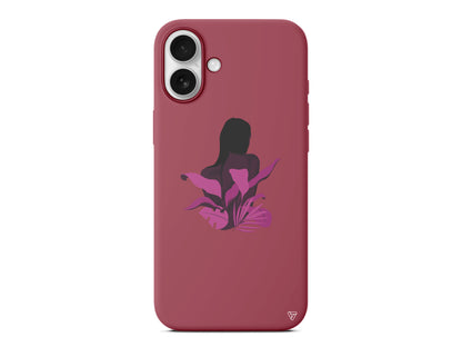 Mor Cicek Lansman Model İçi Kadife Silikon Telefon Kılıfı – Plus Serisine Özel