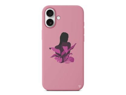 Mor Cicek Lansman Model İçi Kadife Silikon Telefon Kılıfı – Plus Serisine Özel