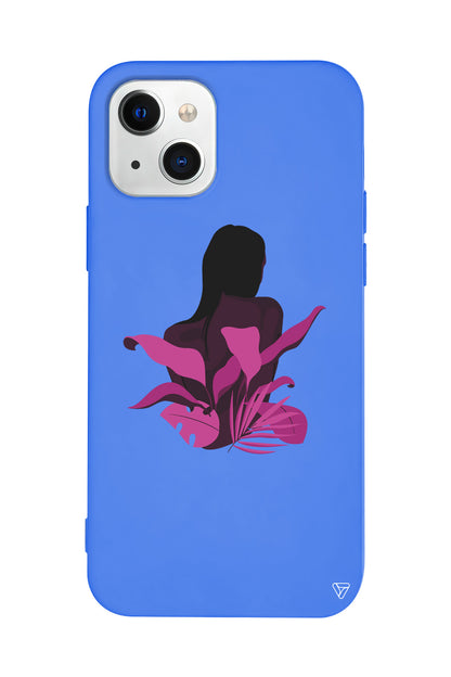 Mor Cicek Lansman Model İçi Kadife Silikon Telefon Kılıfı – Plus Serisine Özel