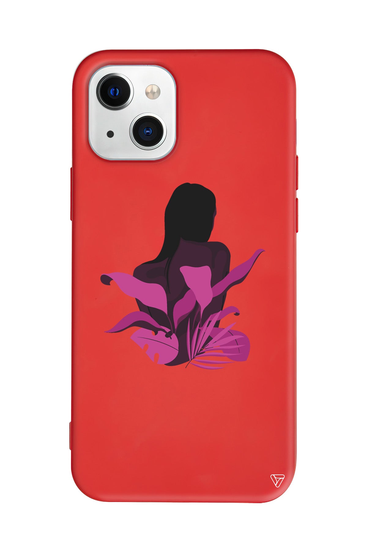 Mor Cicek Lansman Model İçi Kadife Silikon Telefon Kılıfı – Plus Serisine Özel