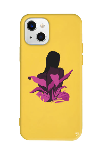 Mor Cicek Lansman Model İçi Kadife Silikon Telefon Kılıfı – Plus Serisine Özel