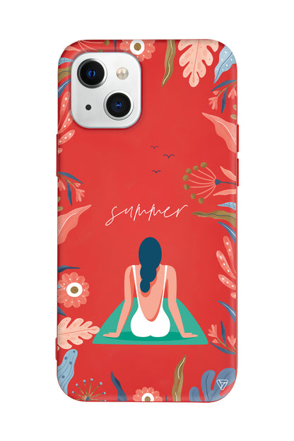 Summer Vacation Lansman Model İçi Kadife Silikon Telefon Kılıfı – Plus Serisine Özel