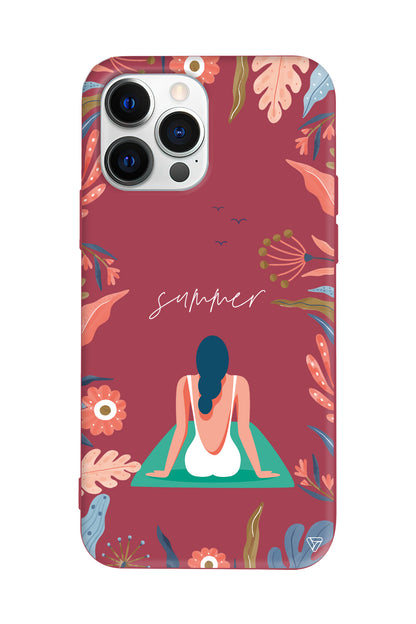 Summer Vacation Lansman Model İçi Kadife Silikon Telefon Kılıfı