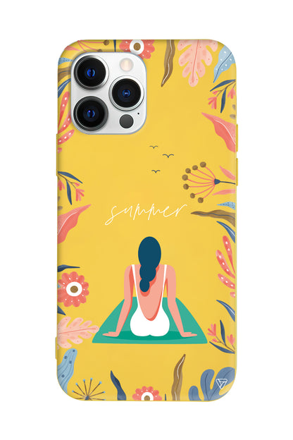 Summer Vacation Lansman Model İçi Kadife Silikon Telefon Kılıfı