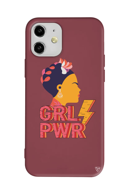 Grl Pwr Lansman Model İçi Kadife Silikon Telefon Kılıfı