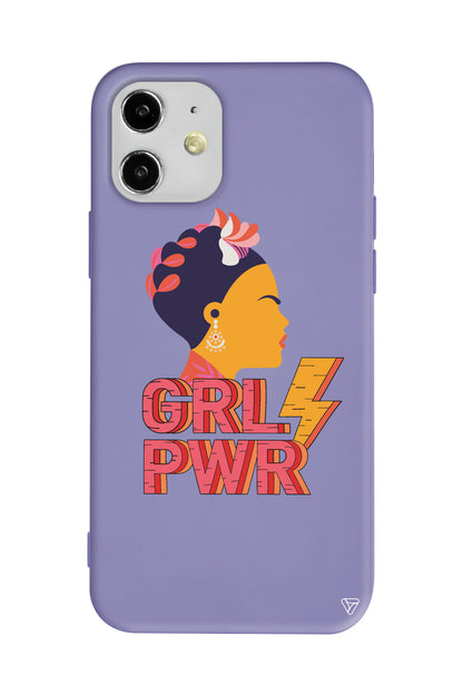 Grl Pwr Lansman Model İçi Kadife Silikon Telefon Kılıfı