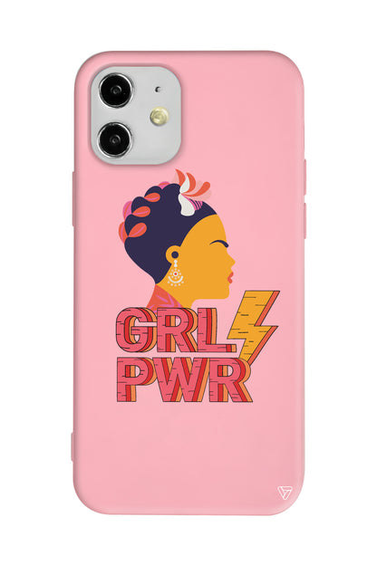 Grl Pwr Lansman Model İçi Kadife Silikon Telefon Kılıfı
