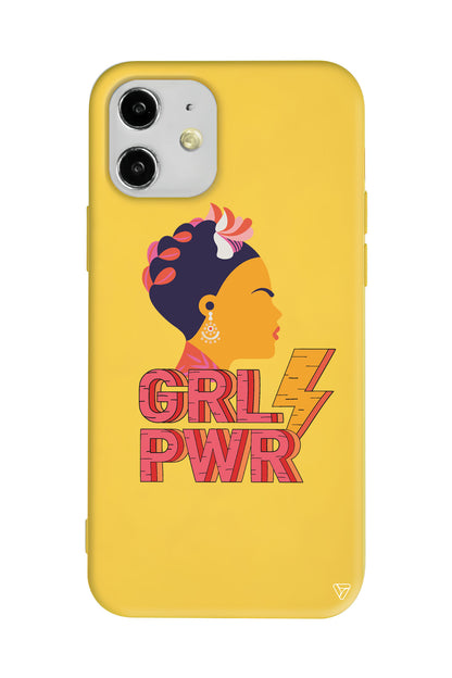 Grl Pwr Lansman Model İçi Kadife Silikon Telefon Kılıfı