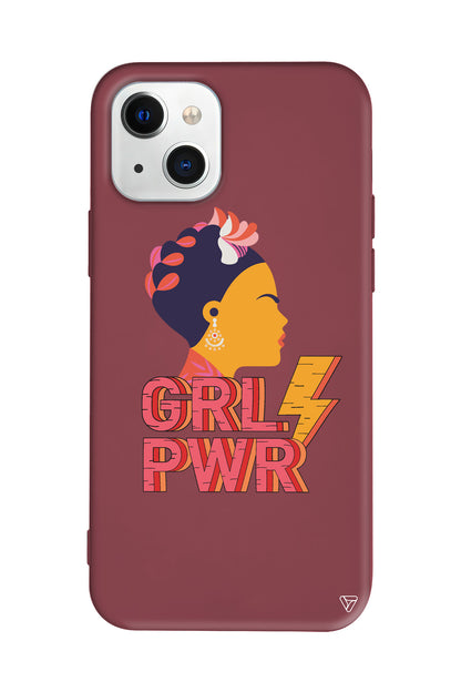 Grl Pwr Lansman Model İçi Kadife Silikon Telefon Kılıfı