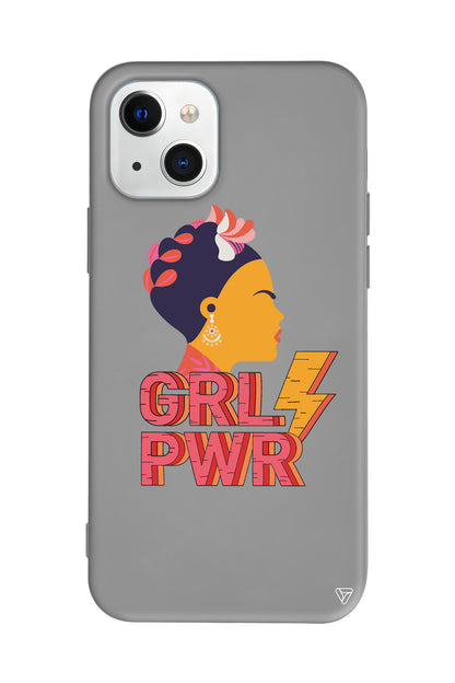 Grl Pwr Lansman Model İçi Kadife Silikon Telefon Kılıfı