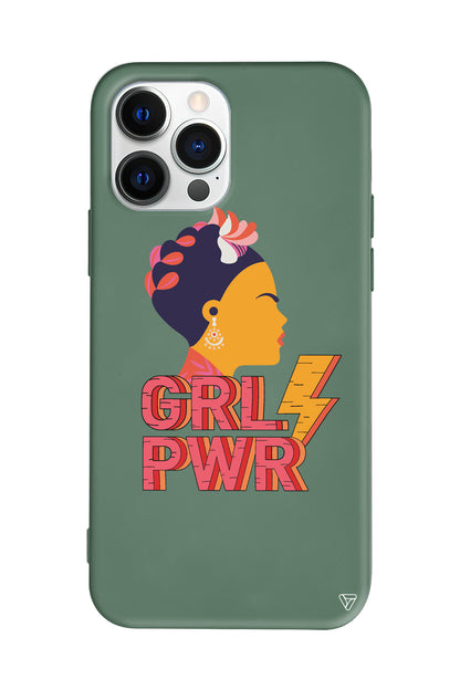 Grl Pwr Lansman Model İçi Kadife Silikon Telefon Kılıfı