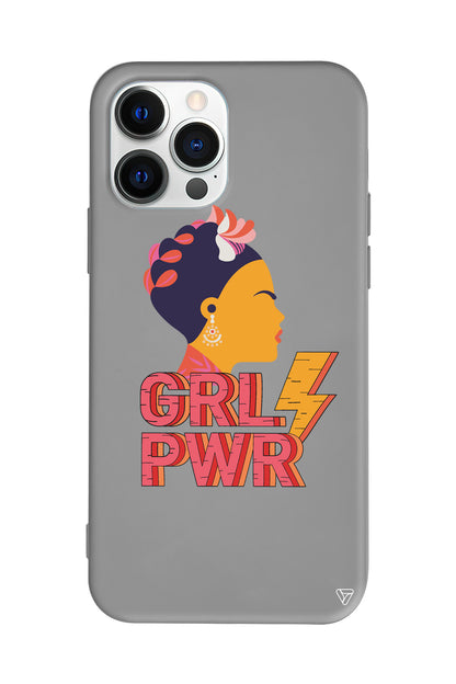 Grl Pwr Lansman Model İçi Kadife Silikon Telefon Kılıfı