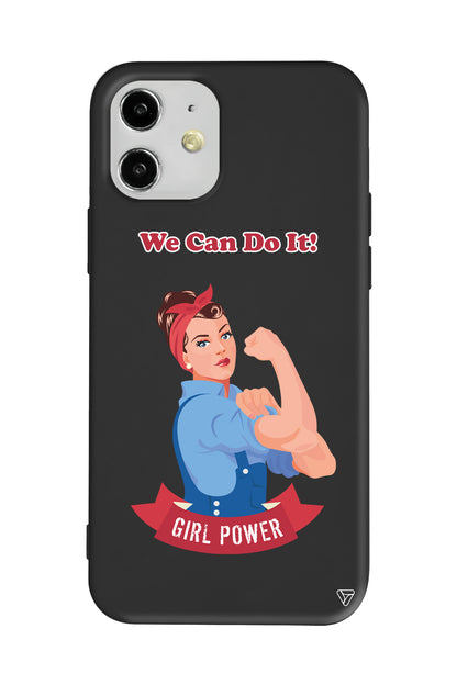 We Can Do It! Lansman Model İçi Kadife Silikon Telefon Kılıfı