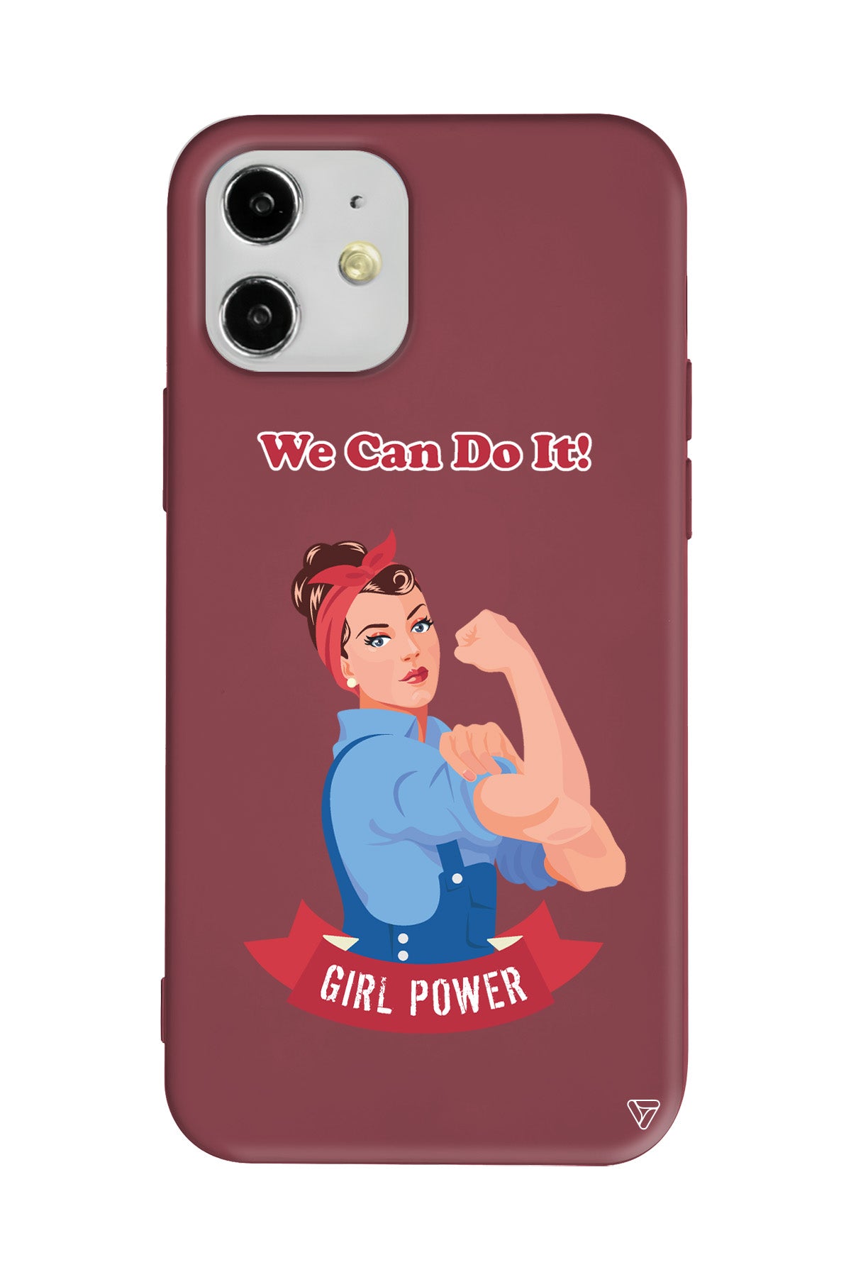 We Can Do It! Lansman Model İçi Kadife Silikon Telefon Kılıfı