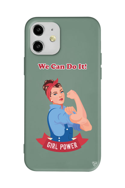 We Can Do It! Lansman Model İçi Kadife Silikon Telefon Kılıfı