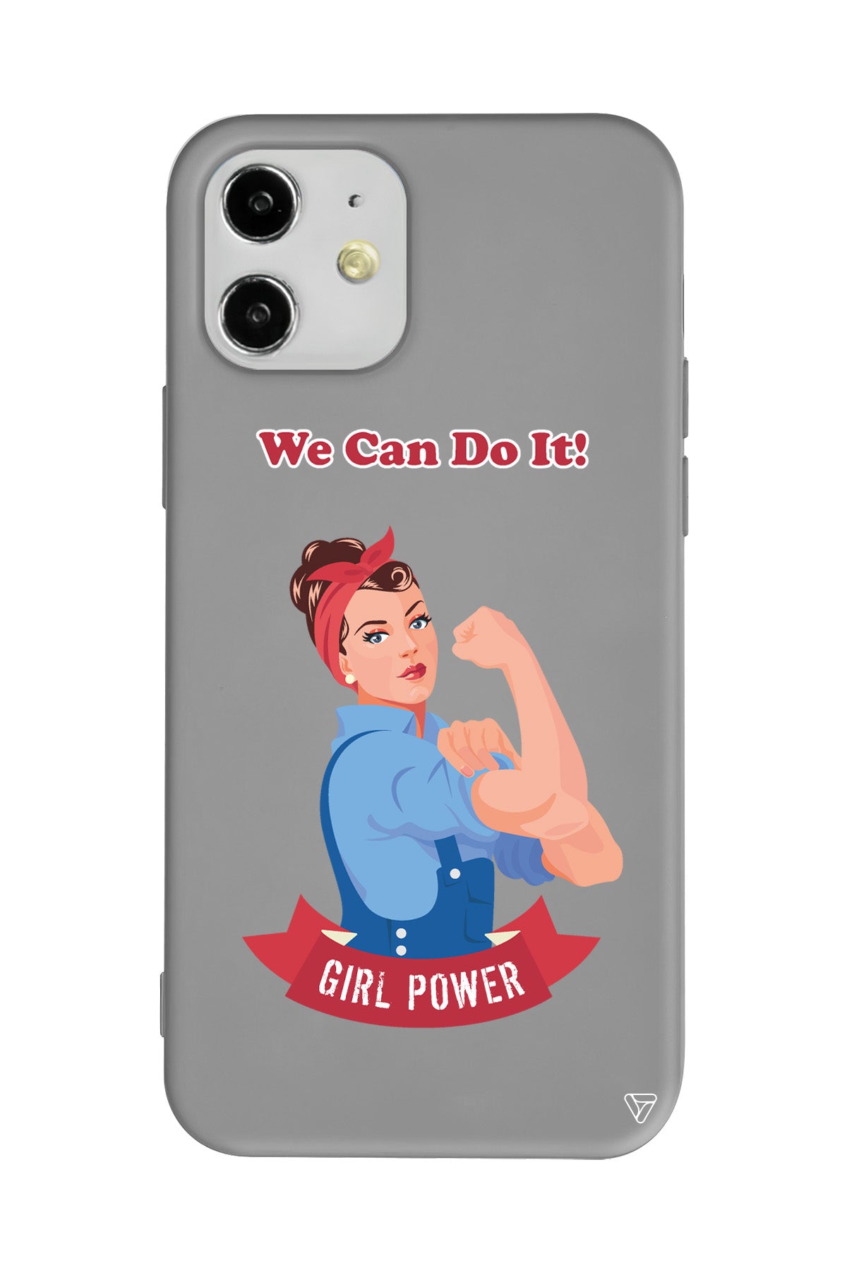We Can Do It! Lansman Model İçi Kadife Silikon Telefon Kılıfı