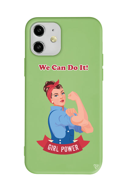We Can Do It! Lansman Model İçi Kadife Silikon Telefon Kılıfı