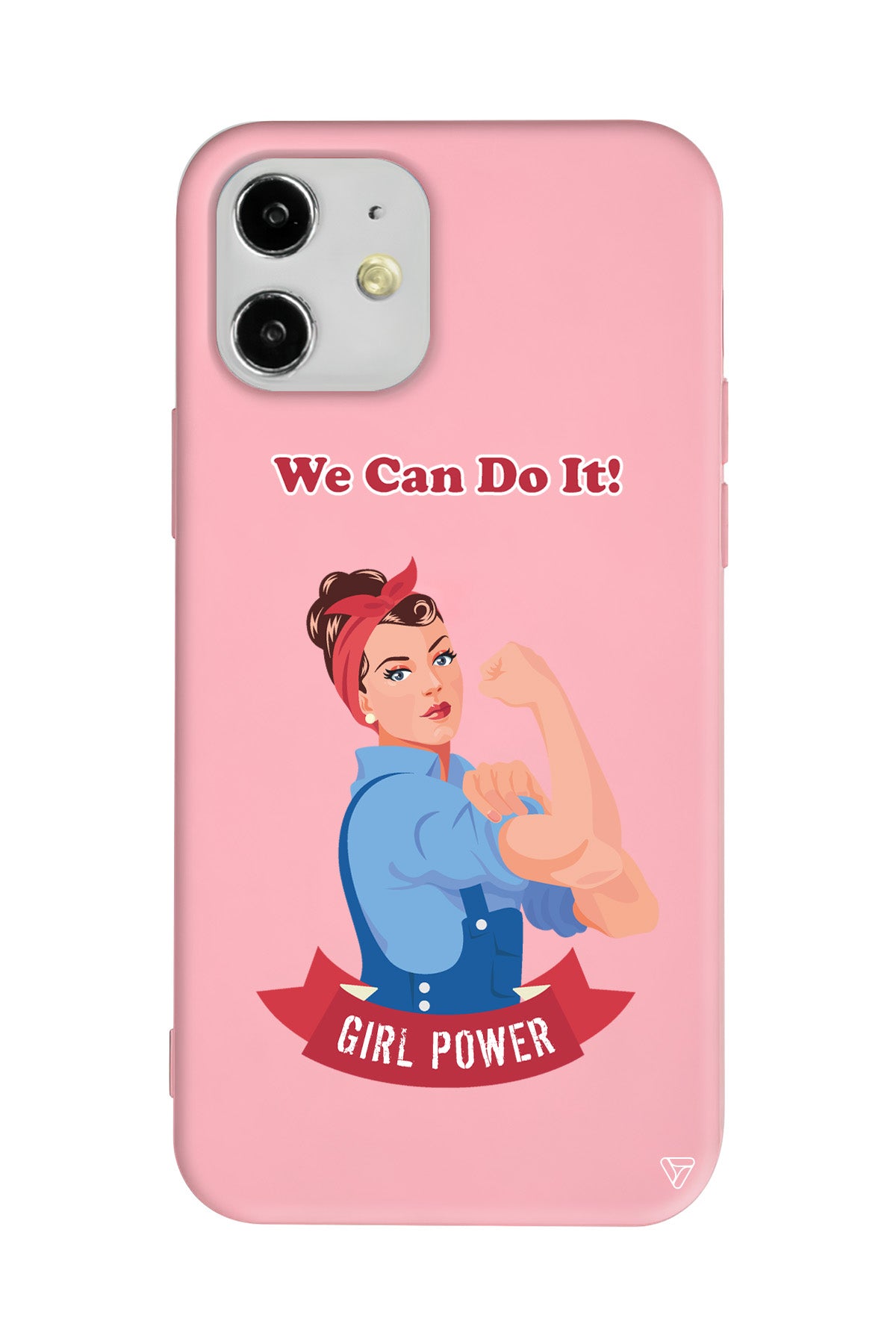 We Can Do It! Lansman Model İçi Kadife Silikon Telefon Kılıfı