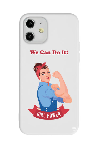 We Can Do It! Lansman Model İçi Kadife Silikon Telefon Kılıfı