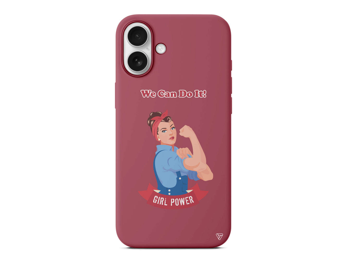 We Can Do It! Lansman Model İçi Kadife Silikon Telefon Kılıfı – Plus Serisine Özel