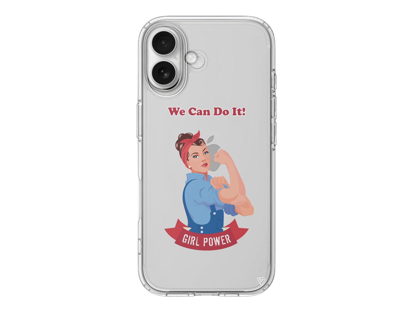 We Can Do It! Lansman Model İçi Kadife Silikon Telefon Kılıfı – Plus Serisine Özel