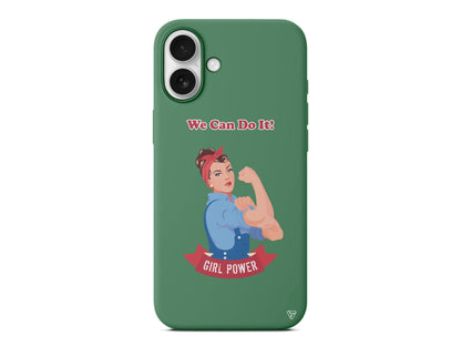 We Can Do It! Lansman Model İçi Kadife Silikon Telefon Kılıfı – Plus Serisine Özel