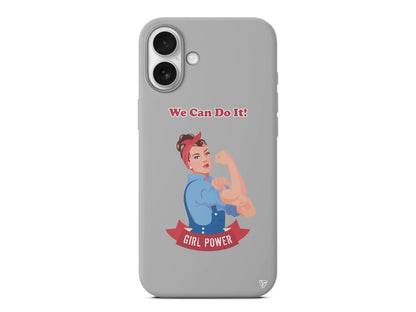 We Can Do It! Lansman Model İçi Kadife Silikon Telefon Kılıfı – Plus Serisine Özel