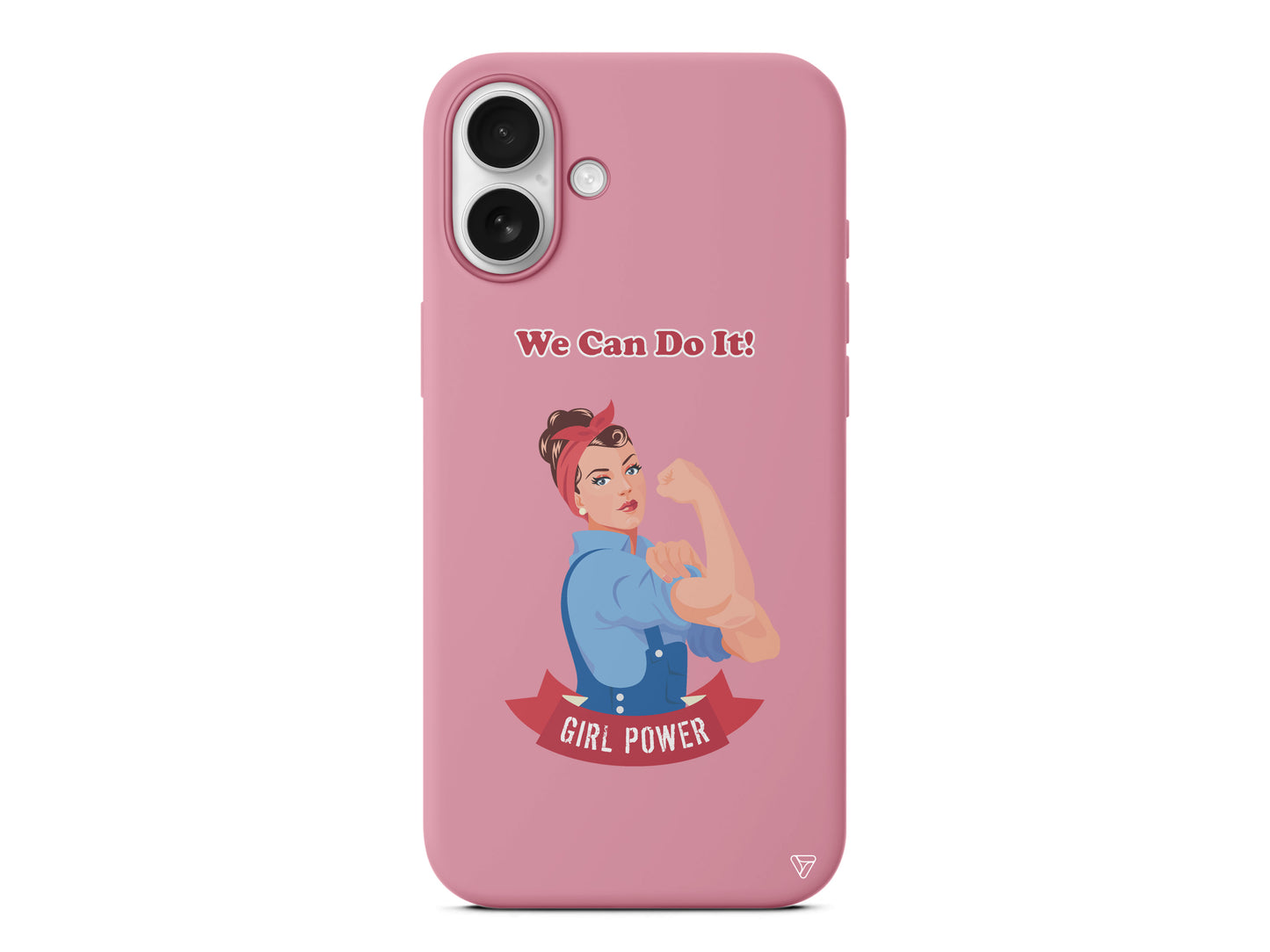 We Can Do It! Lansman Model İçi Kadife Silikon Telefon Kılıfı
