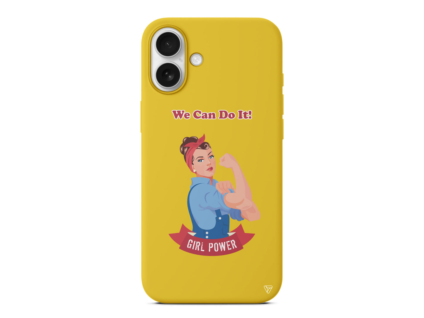 We Can Do It! Lansman Model İçi Kadife Silikon Telefon Kılıfı – Plus Serisine Özel
