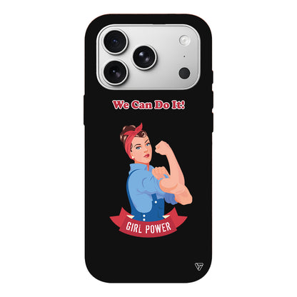 We Can Do It! Lansman Model İçi Kadife Silikon Telefon Kılıfı