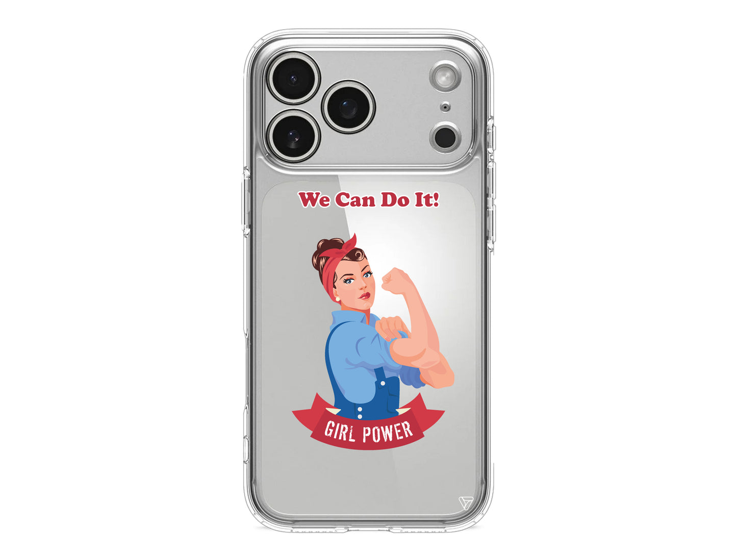 We Can Do It! Lansman Model İçi Kadife Silikon Telefon Kılıfı