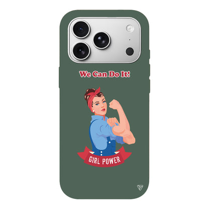 We Can Do It! Lansman Model İçi Kadife Silikon Telefon Kılıfı