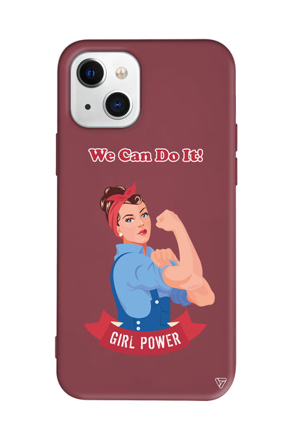 We Can Do It! Lansman Model İçi Kadife Silikon Telefon Kılıfı – Plus Serisine Özel