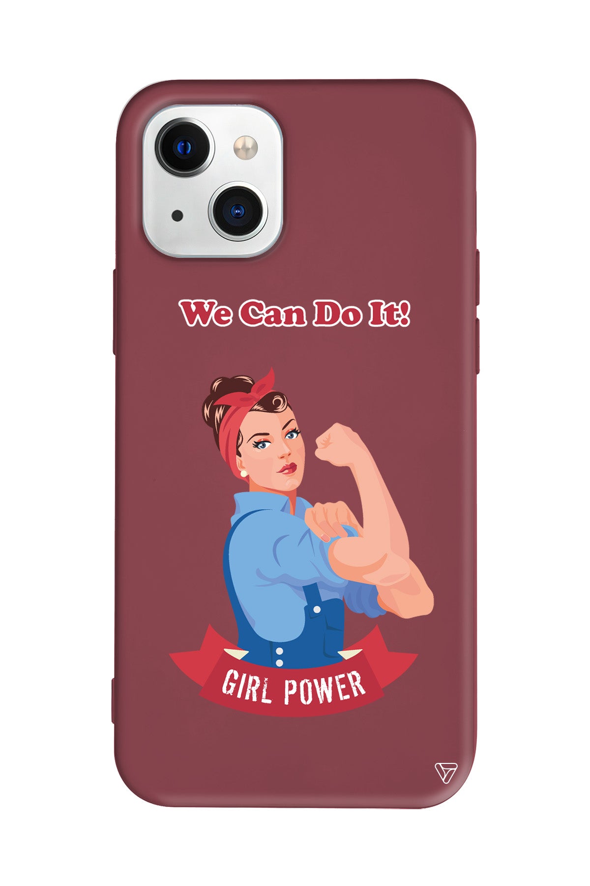 We Can Do It! Lansman Model İçi Kadife Silikon Telefon Kılıfı