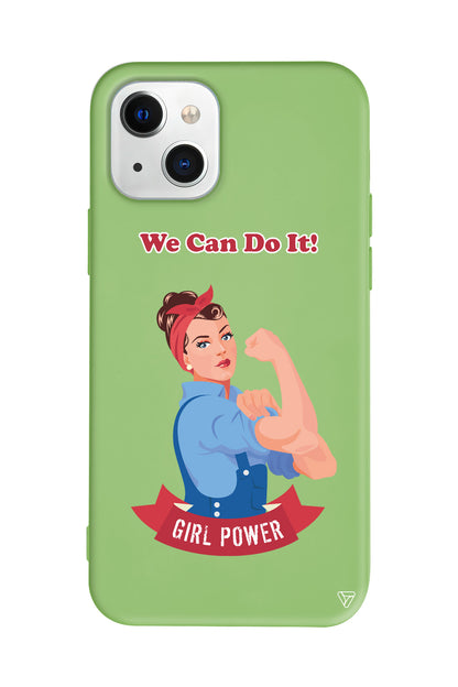 We Can Do It! Lansman Model İçi Kadife Silikon Telefon Kılıfı – Plus Serisine Özel
