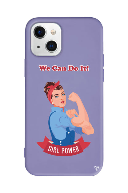 We Can Do It! Lansman Model İçi Kadife Silikon Telefon Kılıfı – Plus Serisine Özel