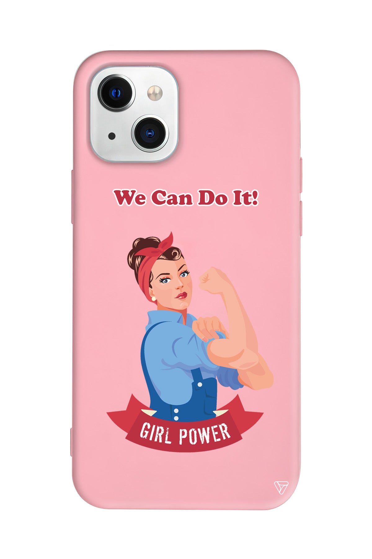 We Can Do It! Lansman Model İçi Kadife Silikon Telefon Kılıfı – Plus Serisine Özel