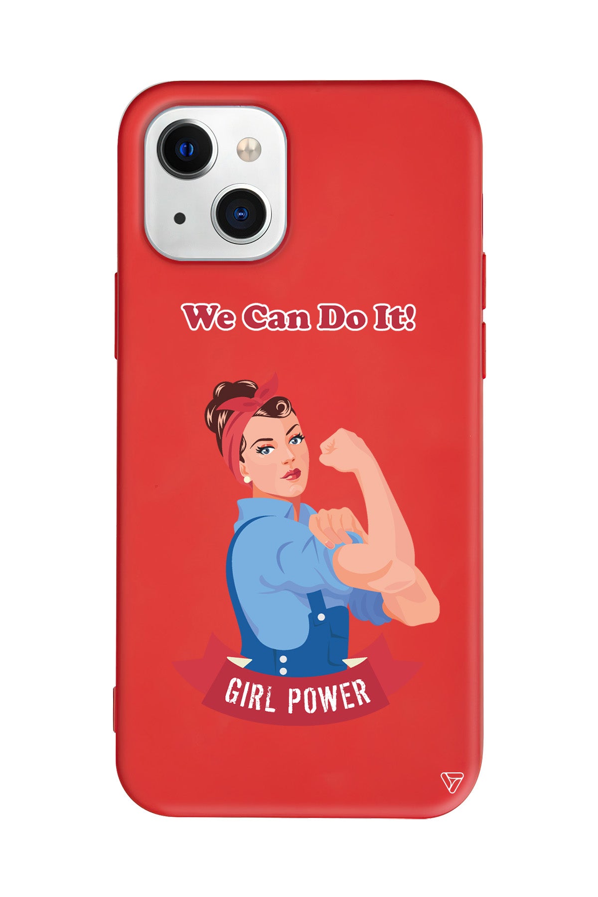 We Can Do It! Lansman Model İçi Kadife Silikon Telefon Kılıfı – Plus Serisine Özel