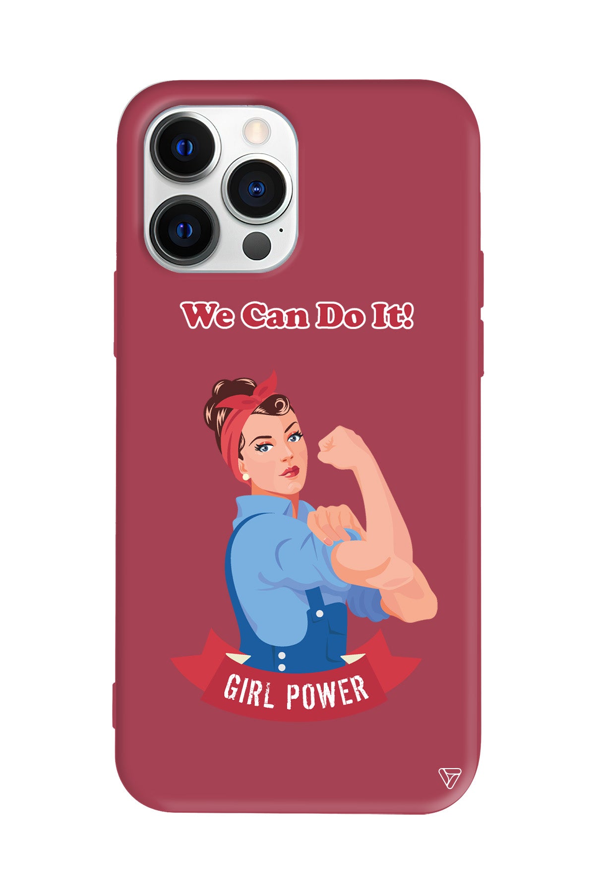 We Can Do It! Lansman Model İçi Kadife Silikon Telefon Kılıfı