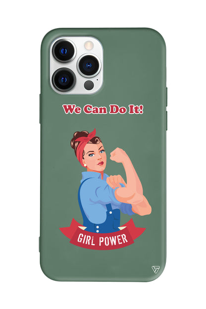 We Can Do It! Lansman Model İçi Kadife Silikon Telefon Kılıfı