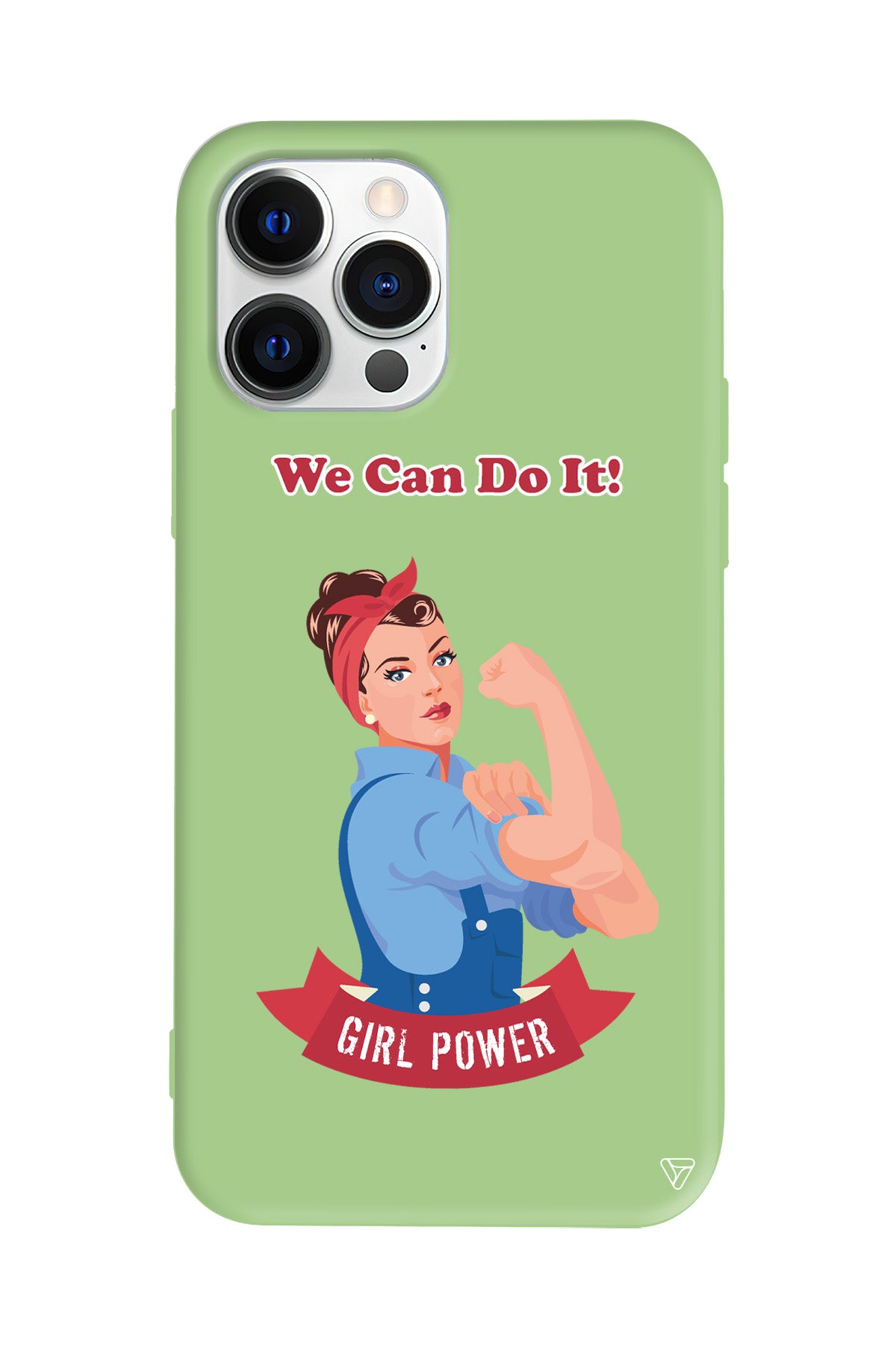 We Can Do It! Lansman Model İçi Kadife Silikon Telefon Kılıfı