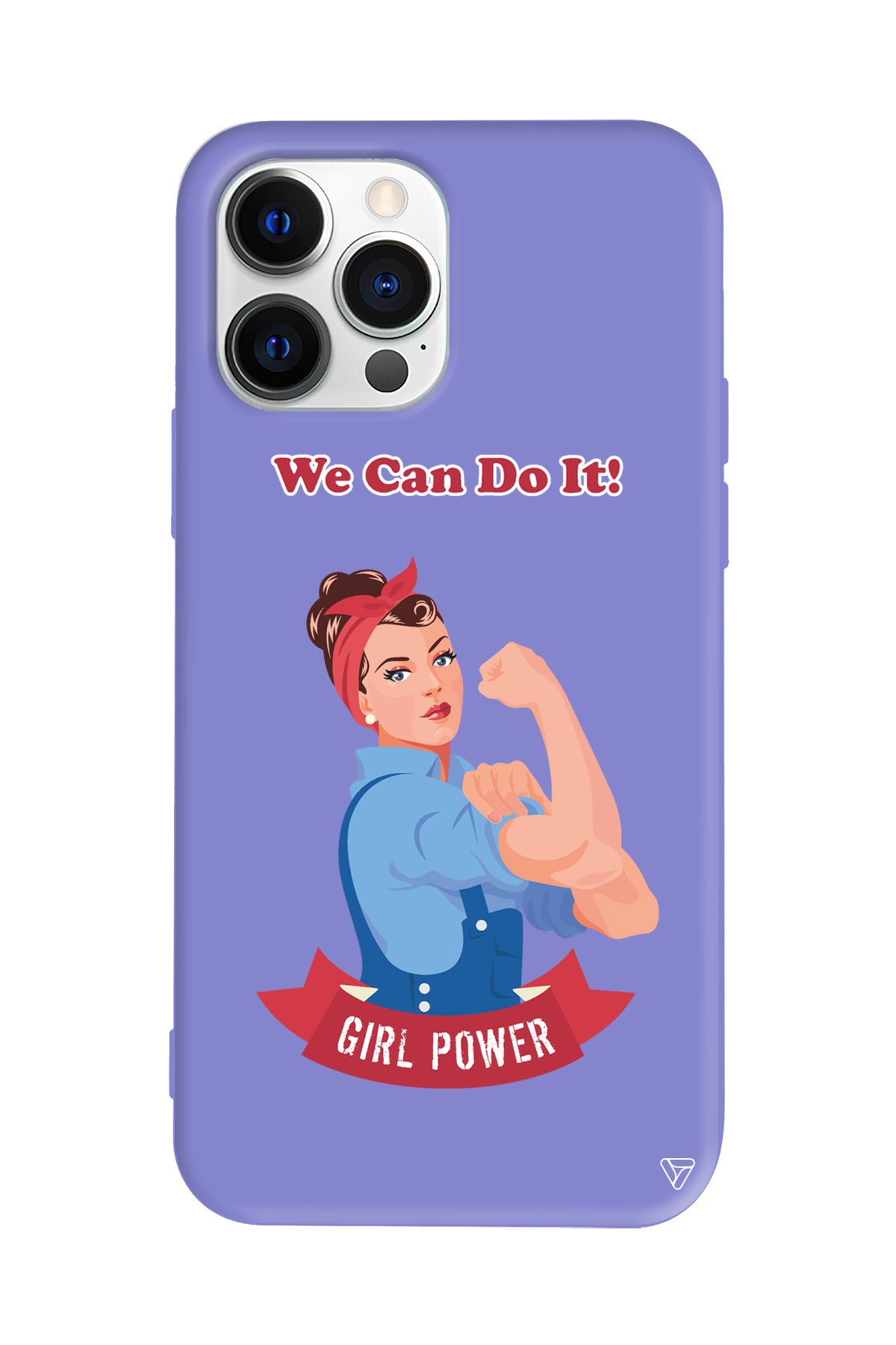 We Can Do It! Lansman Model İçi Kadife Silikon Telefon Kılıfı