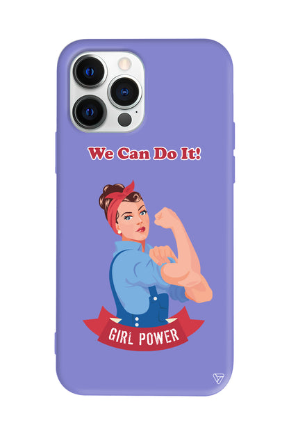 We Can Do It! Lansman Model İçi Kadife Silikon Telefon Kılıfı