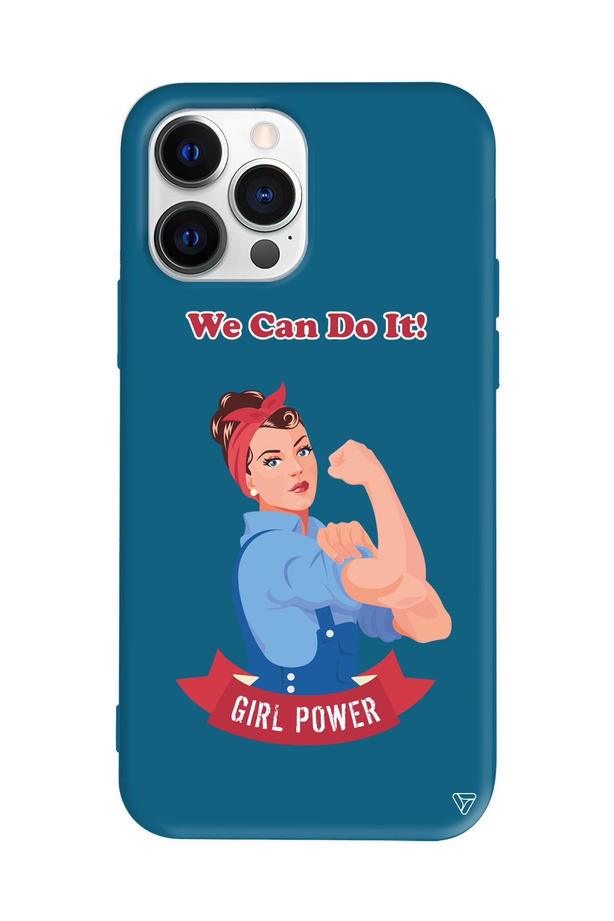 We Can Do It! Lansman Model İçi Kadife Silikon Telefon Kılıfı