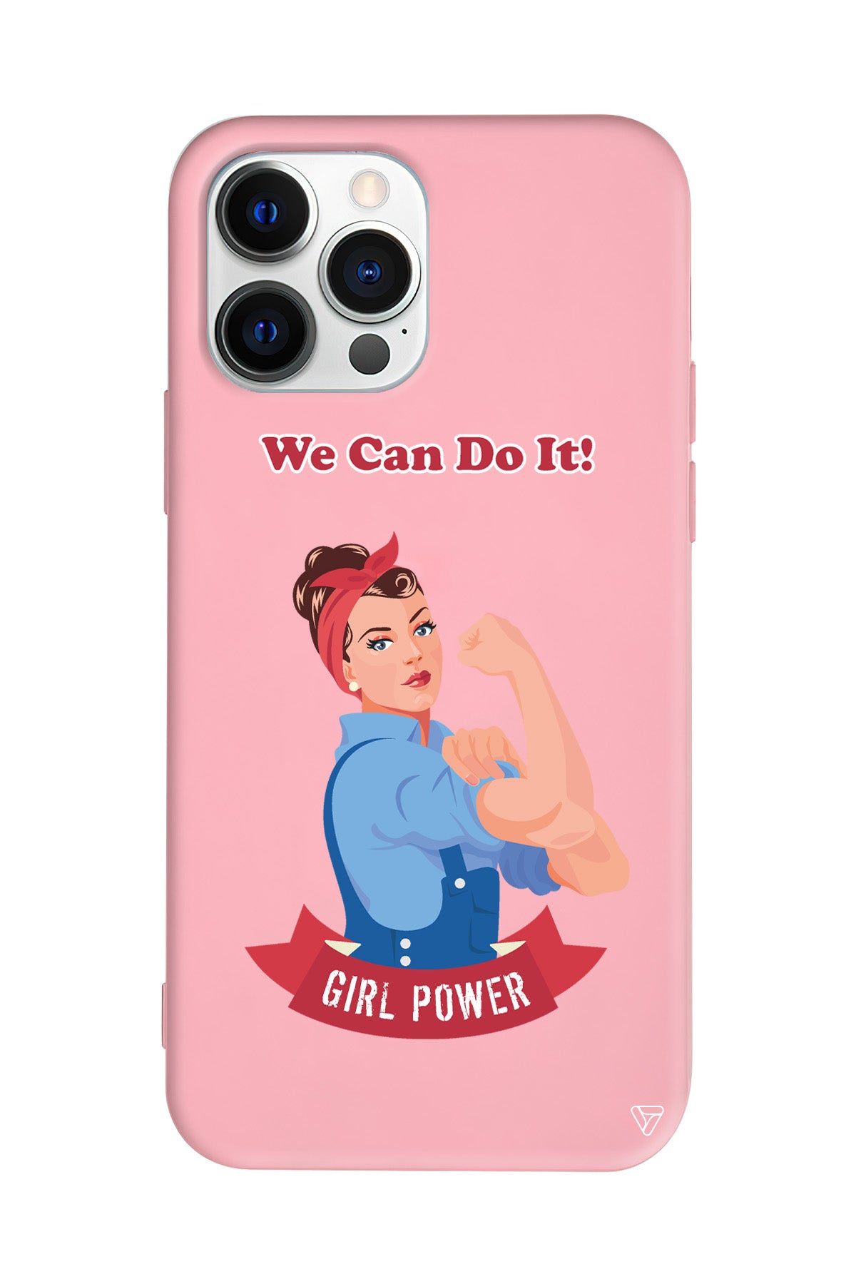 We Can Do It! Lansman Model İçi Kadife Silikon Telefon Kılıfı