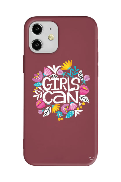 Girls Can Lansman Model İçi Kadife Silikon Telefon Kılıfı