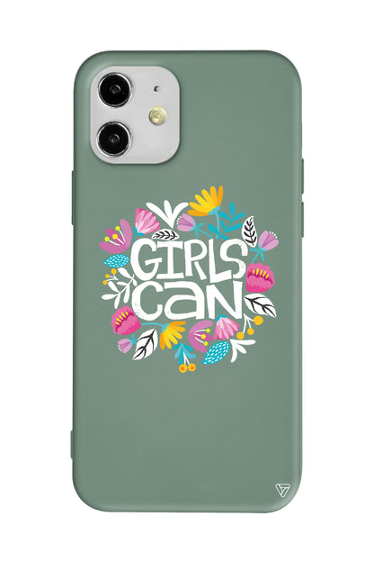 Girls Can Lansman Model İçi Kadife Silikon Telefon Kılıfı