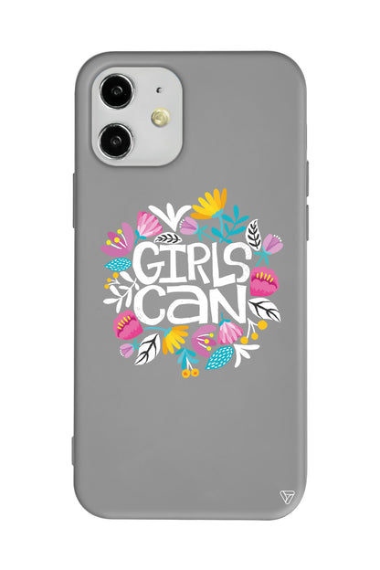 Girls Can Lansman Model İçi Kadife Silikon Telefon Kılıfı