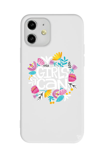 Girls Can Lansman Model İçi Kadife Silikon Telefon Kılıfı