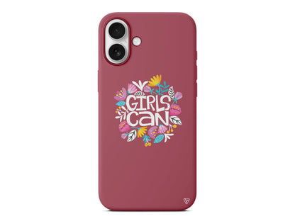 Girls Can Lansman Model İçi Kadife Silikon Telefon Kılıfı – Plus Serisine Özel